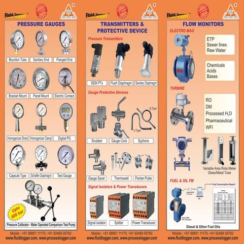 Pressure & Flow Measuring & Control Instruments | PDF