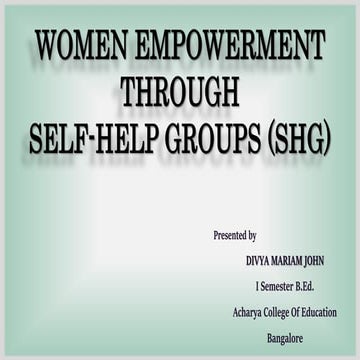 Self Help Groups