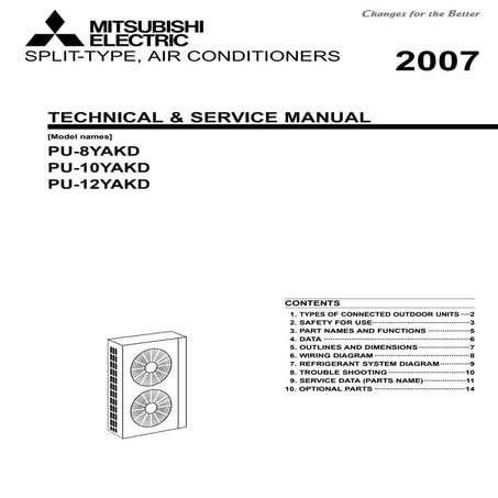 MITSUBISHI ELECTRIC SPLIT-TYPE | PDF