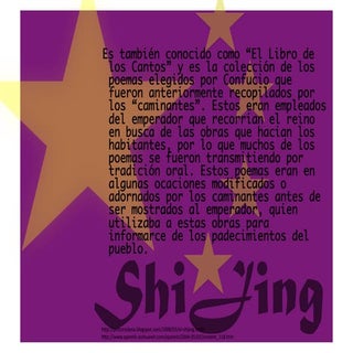 Shi Jing o "El libro de los Cantos"