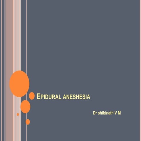 epidural anesthesia