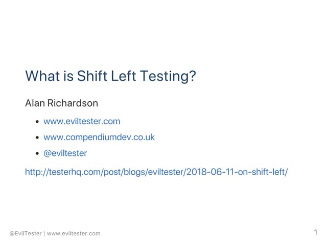 Shift left-testing