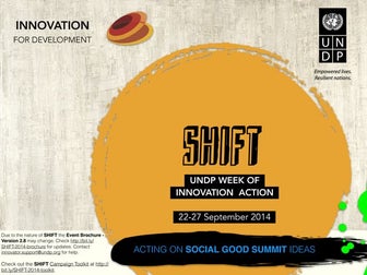 Event Brochure for SHIFT - UNDP Week of Innovation Action