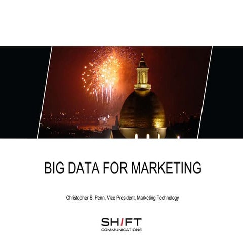 Shift Communications, Big Data for Marketing, MassTLC