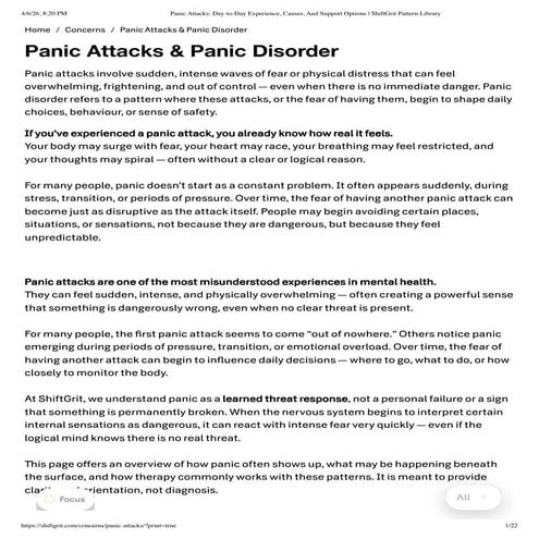 Understanding Panic Attacks and Panic Disorder: Causes, Experiences ...