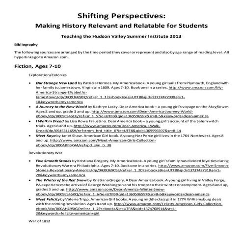 Shifting perspectives bibliography