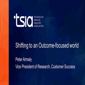 Shifting to an Outcome-focused world