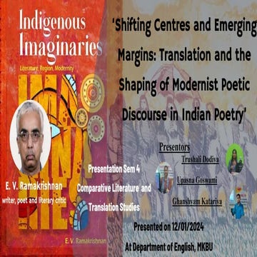 Shifting centers and Emerging Margins:Translation and the Shaping of Modernis...