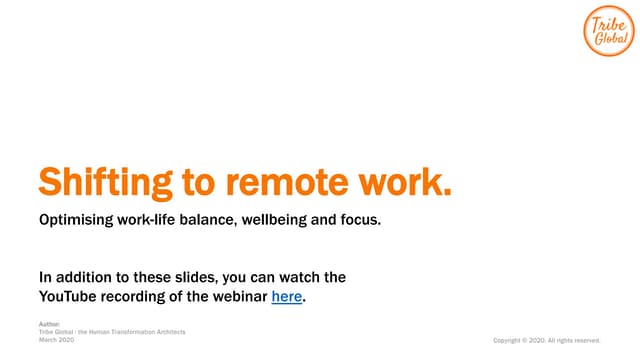 Shifting To Remote Work Ppt Shifting To Remote Work Ppt