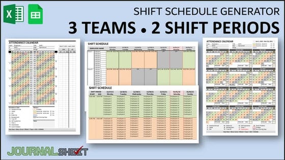 Shift Schedule Generator 2 Teams 2 Shift Periods | PPT