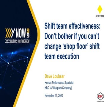 Shift team effectiveness: Don't bother if you can't change "shop floor" shift...