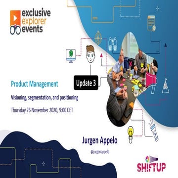 Product Management. Visioning, segmentation, and positioning