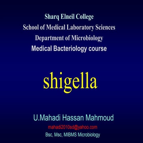 Shigella mahadi ppt