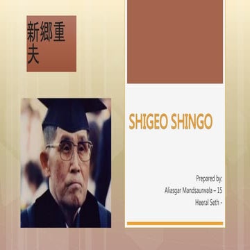 Shigeo shingo