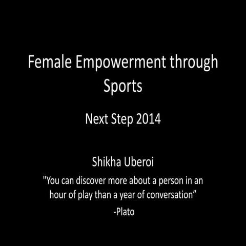 Next Step 2014 presentation by Shikha Uberoi from SDU Seva Inc.