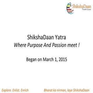 Shikshadaan Yatra 2015 update 1