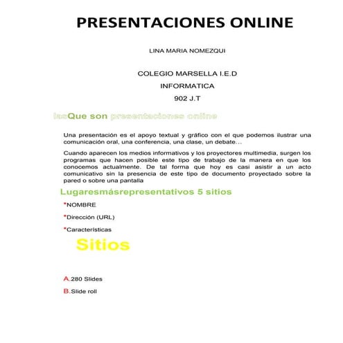 presentaciones online