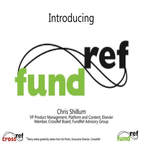 FundRef Update - Charleston Conference 2013