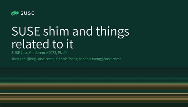 SUSE shim and things related to it