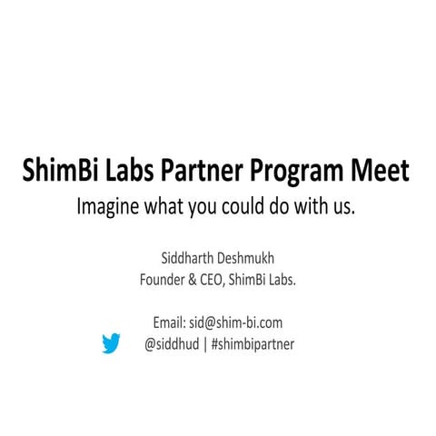 ShimBi Labs 1st Partner Meet