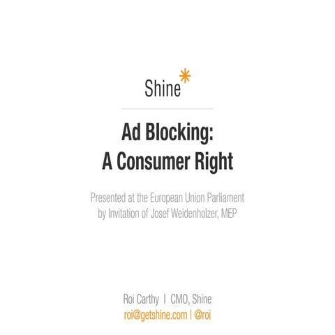 Ad Blocking: A Consumer Right. 