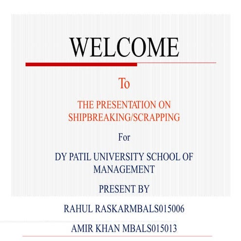 Shipbreaking powerpoint