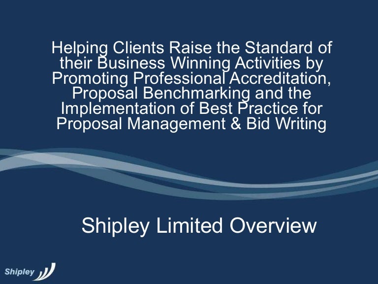 Shipley Ltd Overview Dec 2011