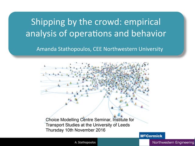 Shipping by the crowd - empirical analysis of operations and behavior
