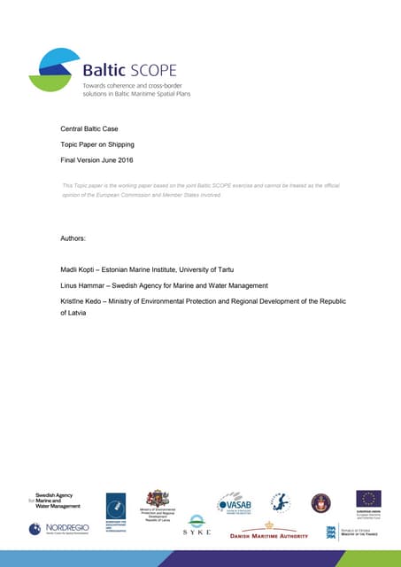 Updated - Topic paper (Central Balt...