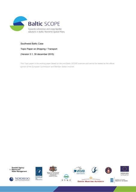 Topic paper (Southwest Baltic Case)...