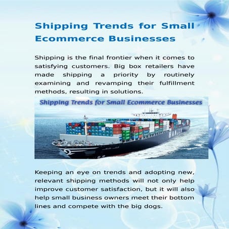 Shipping Trends for Small Ecommerce Businesses