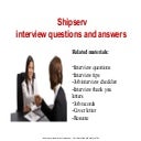 Shipserv interview questions and answers