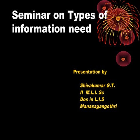 Types of Information Needs