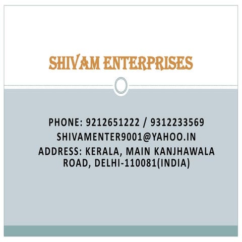 Shivam enterprises pdf