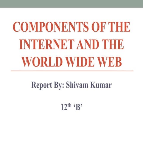 Components of the Internet and the World Wide Web | PPTX