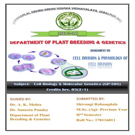 cell division & physiology of cell division