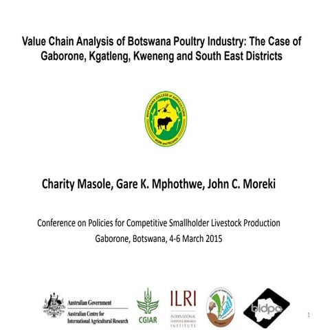 Value chain analysis of Botswana poultry industry: The case of Gaborone, Kgat...