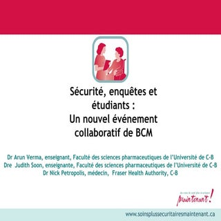 Sécurité, enquêtes et étudiants : U...