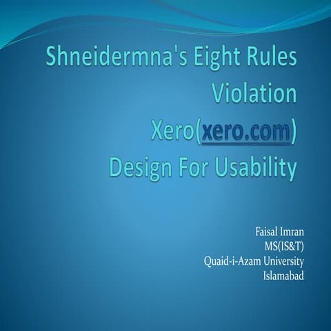 Shneidermna's eight rules violation 