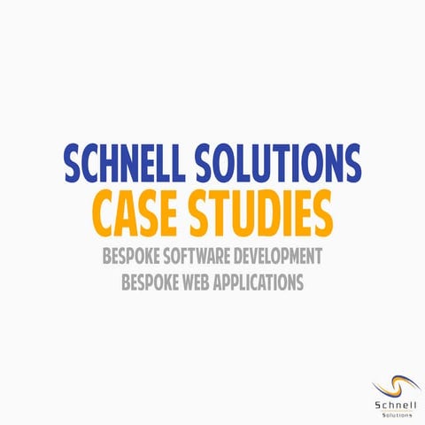Case Studies - Bespoke Software Development and Bespoke Web Applications
