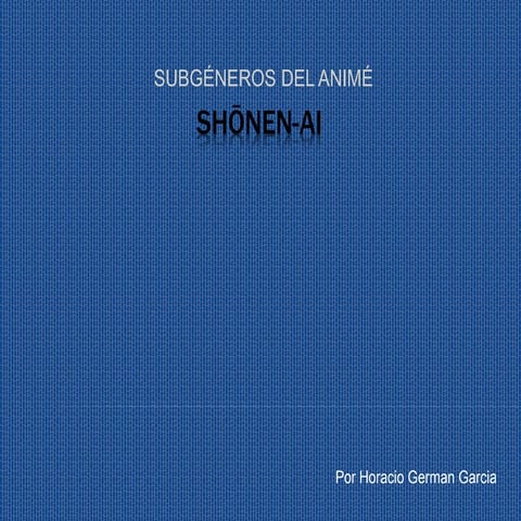 Shōnen ai. horacio german garcia