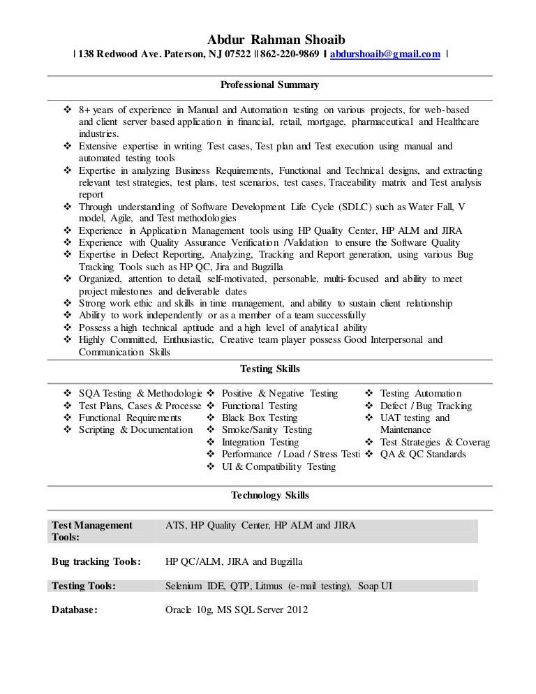 shoaib s resume