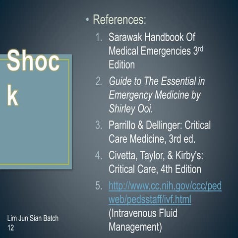 Shock - management | PPTX