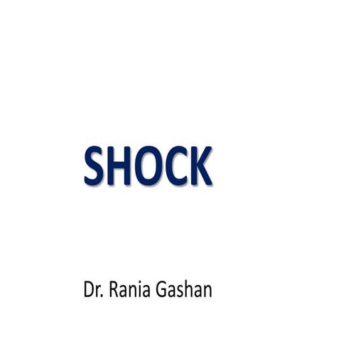 SHOCK management and types and ways of diagnosis | PPTX