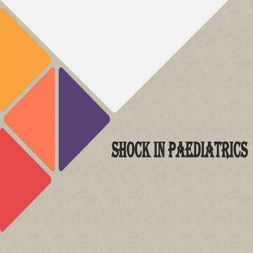 First aid for shock | PPTX