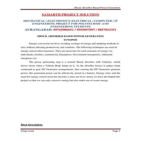 Shock absorber energy generation