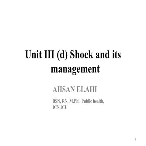 Types of shock | PPTX