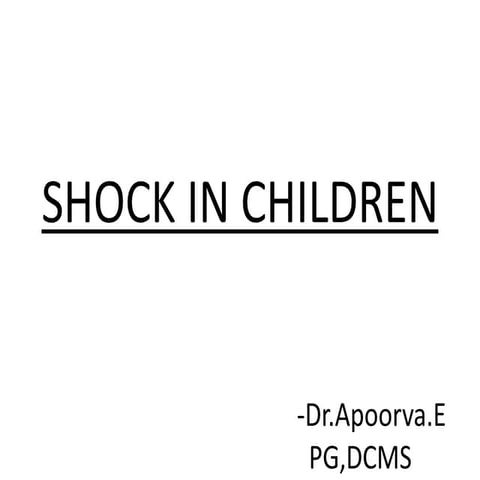 Shock in children