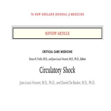 Shock circulatorio NEJM 2013 | PPTX
