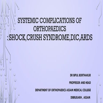 SYSYTEMIC COMPLICATIONS IN ORTHOPAEDIC SURGERY